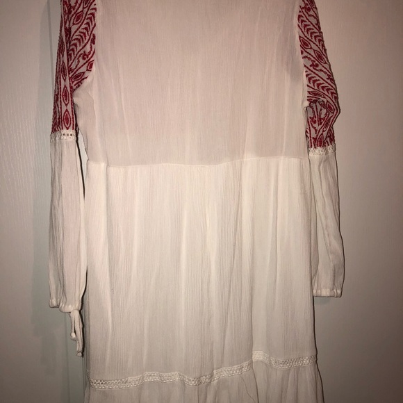 V neck long sleeve babydoll dress - Picture 2 of 2